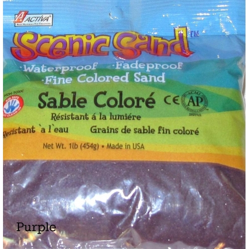 Scenic Sand™ Craft Colored Sand, Purple, 1 lb (454 g) Bag